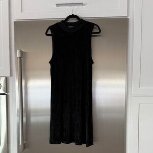 Black Michael Stars sleeveless terry dress.